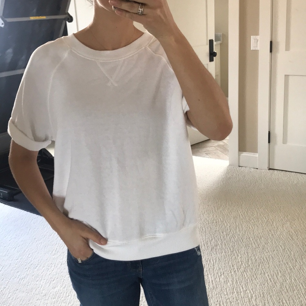 Aerie oversized short sleeve sweatshirt